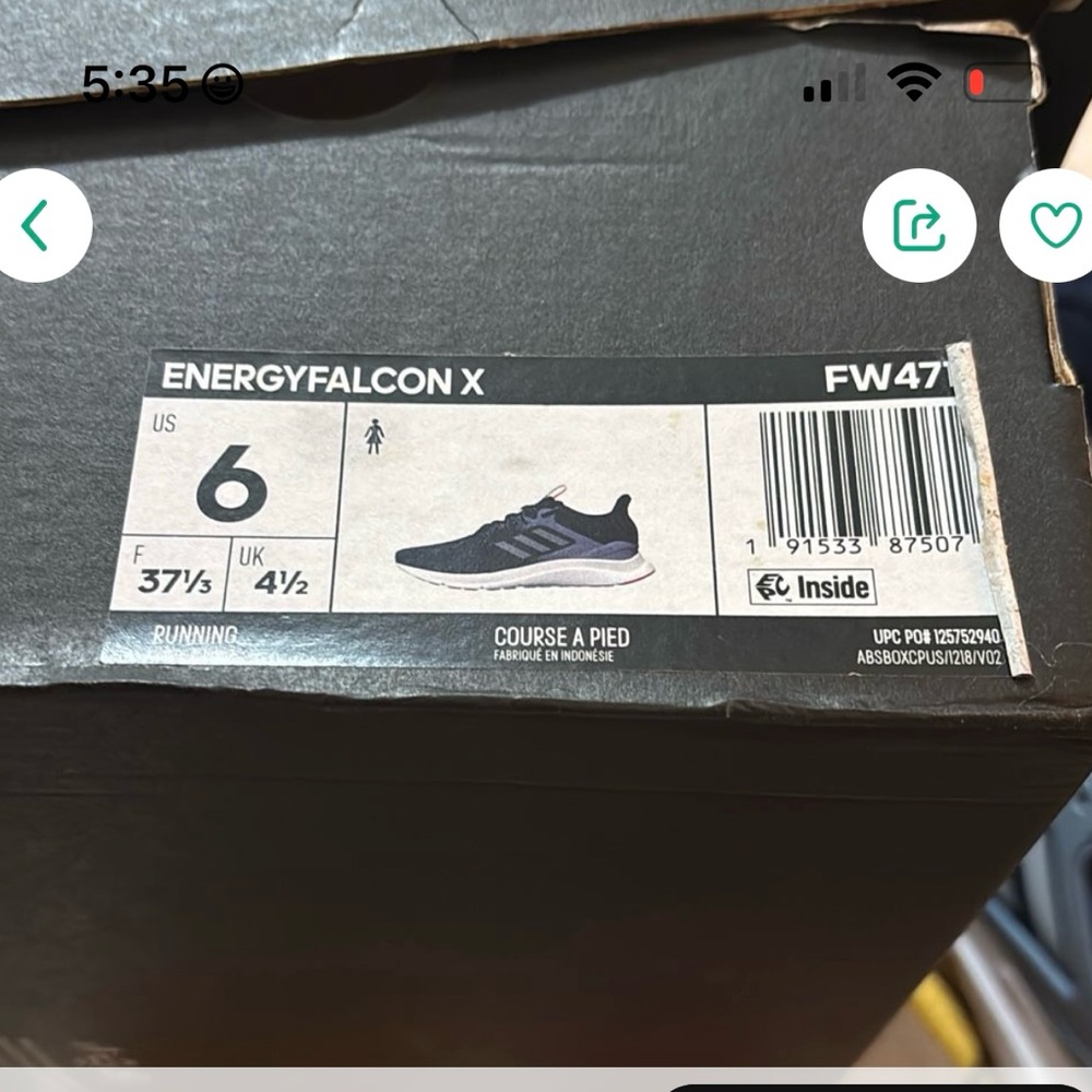 Adidas EnergyFalcon X Men's Athletic Shoes - Black